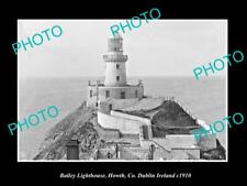 OLD LARGE HISTORIC PHOTO OF BAILEY LIGHTHOUSE HOWTH Co DUBLIN IRELAND c1910 picture