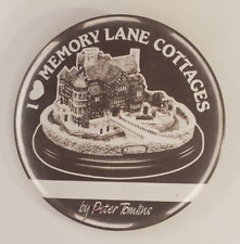 Vintage I Love Memory Lane Cottages by Peter Tomlins Convention Pinback Button picture