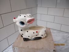 Vintage Polka Dot Ceramic Deer Doe Sugar Bowl MCM Japan picture