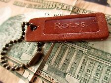 True Vtg 70s ROLF'S LEATHER WALLETS ADVERTISING KEYRING/KEYCHAIN/FOB   picture
