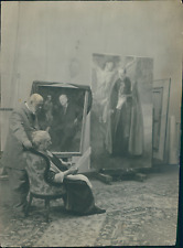The Painter Albert Besnard in the Workshop with His Wife Charlotte Vintage Silve picture