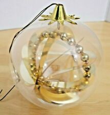 Vintage Germany Resl Lenz Glass Foil Atomic Christmas Tree Ornament Bead Ball picture