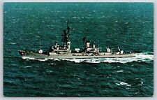 Military~Air View USS Conyngham DDG-17 Guided Missile Destroyer~Vintage Postcard picture