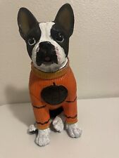 Frenchie/French Bulldog With Halloween Pumpkin Sweater Statue 14” Tall picture