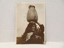 Vintage Postcard Middle Eastern Woman Carrying Pot on Her Head Posted 1980 picture