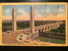 Vintage Postcard 1952 Soldier's and Sailors' Memorial Bridge Harrisburg Pa. picture