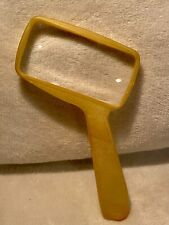 Vintage Bausch And Lomb Pearl Rectangular Handheld Magnifying Glass Optic picture
