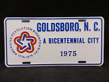 Vintage 1975 Goldsboro North Carolina Bicentennial License Plate New Sealed picture