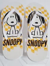 Peanuts Snoopy White flip flop sandal sz 9.5-10 New picture