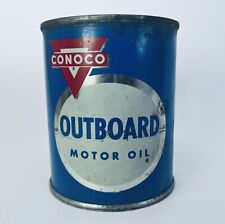 Vintage Conoco Full New Outboard Motor Oil Can 8 Ounces Unopened NOS Rare HTF picture