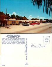 One(1) Florida Fort Lauderdale Ambassador Apartment Motels North Beach Postcard picture