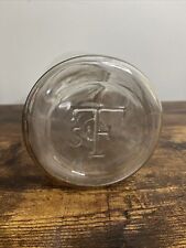Hazel Atlas TF Half Gallon Canning Jar & Lid Clear Glass Vintage 10