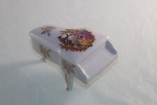 Limoges France FM Grand Piano Porcelain Trinket Box Courting Couple picture