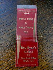Vintage Matchbook: Midget, Ray Ryan's Unique Restaurant, Troy, NY picture