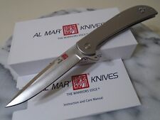 Al Mar Ultralite Ball Bearing Pivot Framelock Pocket Knife D2 Titanium AMK4116 picture