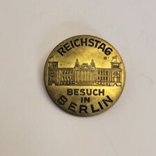 Vintage Reichstag Besuch In Berlin Brass Tone Metal Parliament Bldg. Pin Germany picture
