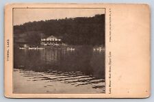 Postcard NY Tyrrel Lake Millbrook Lake House East Shore Upper Lake c1903 AT12 picture