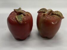 Vintage Ceramic Red Apple Salt & Pepper Shakers picture