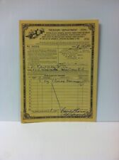 1943 U.S. Treasury Department Opium Coca Leaves Order Form -- Series of 1936 picture