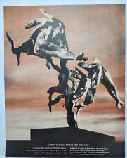 1959 Christ's Soul Rising To Heaven Bronze Zajac Vintage Ad Man Cave Art Poster picture
