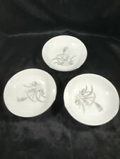 Set of 3 Vintage WENTWORTH China Eterna Shape SILVER WHEAT 7514 Dessert Bowls picture