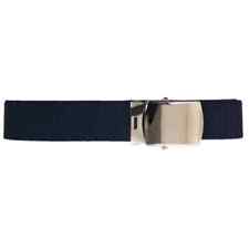 USAF Air Force Belt: Blue Cotton with Mirror Buckle and Tip - male 44