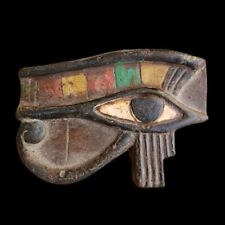 Unique Ancient Egyptian Faience Eye of Horus Amulet Large Stone Horus Eye, Egypt picture