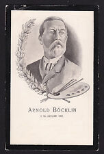 1901 artist painter Arnold Bocklin Switzerland people postcard picture