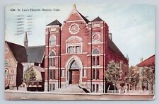 Postcard St Leos Church Denver Colorado posted 1912 picture