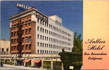 Linen Postcard Antlers Hotel in San Bernardino, California picture