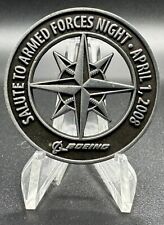 Nice Vintage Salute to Armed Forces Night 2008 Boeing Military Challenge Coin picture