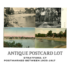 Lot (4) Antique Postcards of Waterford, Niantic, Pleasure Beach, 1905-1917 picture