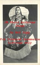 Native Ethnic Culture Costume, RPPC, Mexico, Woman with Flower Print on Dress picture