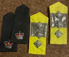 Early BRITISH  POLICE cloth Epaulettes with metal CHIEF INSPECTOR  rank picture