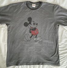 Vintage 1990’s Mickey Mouse Ringer X-Large Distressed Gray  Disney Parks T-Shirt picture