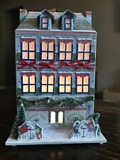 Christmas Village  Chalet Cafe George &Vin W/ Art By Emily Taylor Anthropologie picture