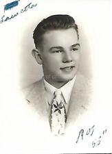 Found Photograph bw 1950's HIGH SCHOOL BOY Original Portrait YOUNG MAN 15 27 E picture