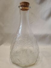 Vintage Italian MCM Glass Decanter With Grapes/Leaves picture