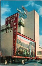 1950s RENO, Nevada Postcard HAROLD'S CLUB CASINO Street View / Chrome UNUSED picture