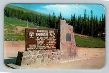 Berthoud Pass CO-Colorado, Markers At Summit, c1959 Vintage Postcard picture