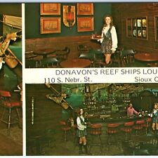 c1960s Sioux City, IA Donovan's Reef Ships Lounge Interior Chrome Photo PC A148 picture
