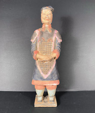 XIAN Chinese Terra Cotta Warrior Emperor Qin Shi Huang Polychrome China 14 INCH picture