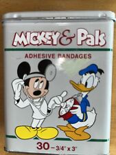 Vintage Mickey Mouse and Pals Band Aid Tin Disney Collectible No Bandages picture