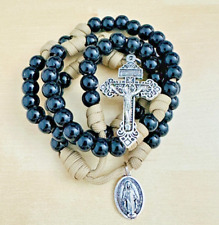 Handmade Paracord Rosary, Heavy Duty Rosary Necklace, Virgin Mary Rosary picture