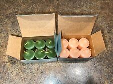 Lot of 2 Partylite Votive Candles GREEN APPLE~ PEACH ~ 12 Candles picture