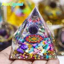 5*5*5CM Orgonite Pyramid Ball，Chakra Energy Quartz Crystal Healing Reiki Tool picture