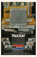 1980s Vintage Monogram Peterbilt Truck Model Car Photo Print Ad picture