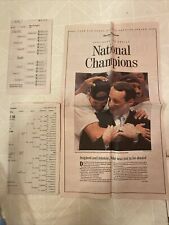 2001 Duke Blue Devils National Championship Newspaper Charlotte Observer + Brack picture