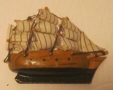 Wonderful Hand Crafted Wooden Refrigerator Magnet CLIPPER SHIP Nice NO RESERVE picture