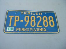 Pennsylvania 1988 Trailer License Plate TP 98288 picture